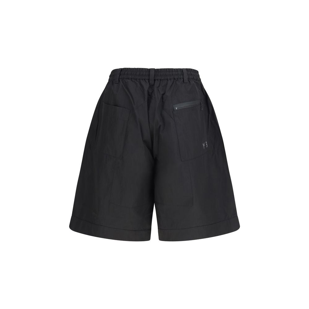 Y-3 Schwarze Baumwoll-Bermudashorts