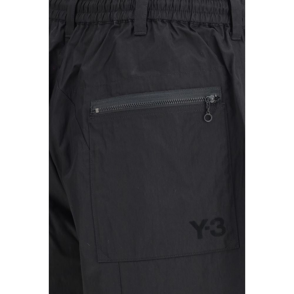 Y-3 Schwarze Baumwoll-Bermudashorts