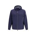Moncler Grenoble Blaue Shell-Jacke aus Polyamid