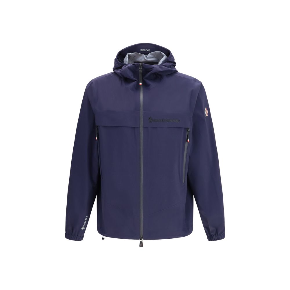 Moncler Grenoble Blaue Shell-Jacke aus Polyamid