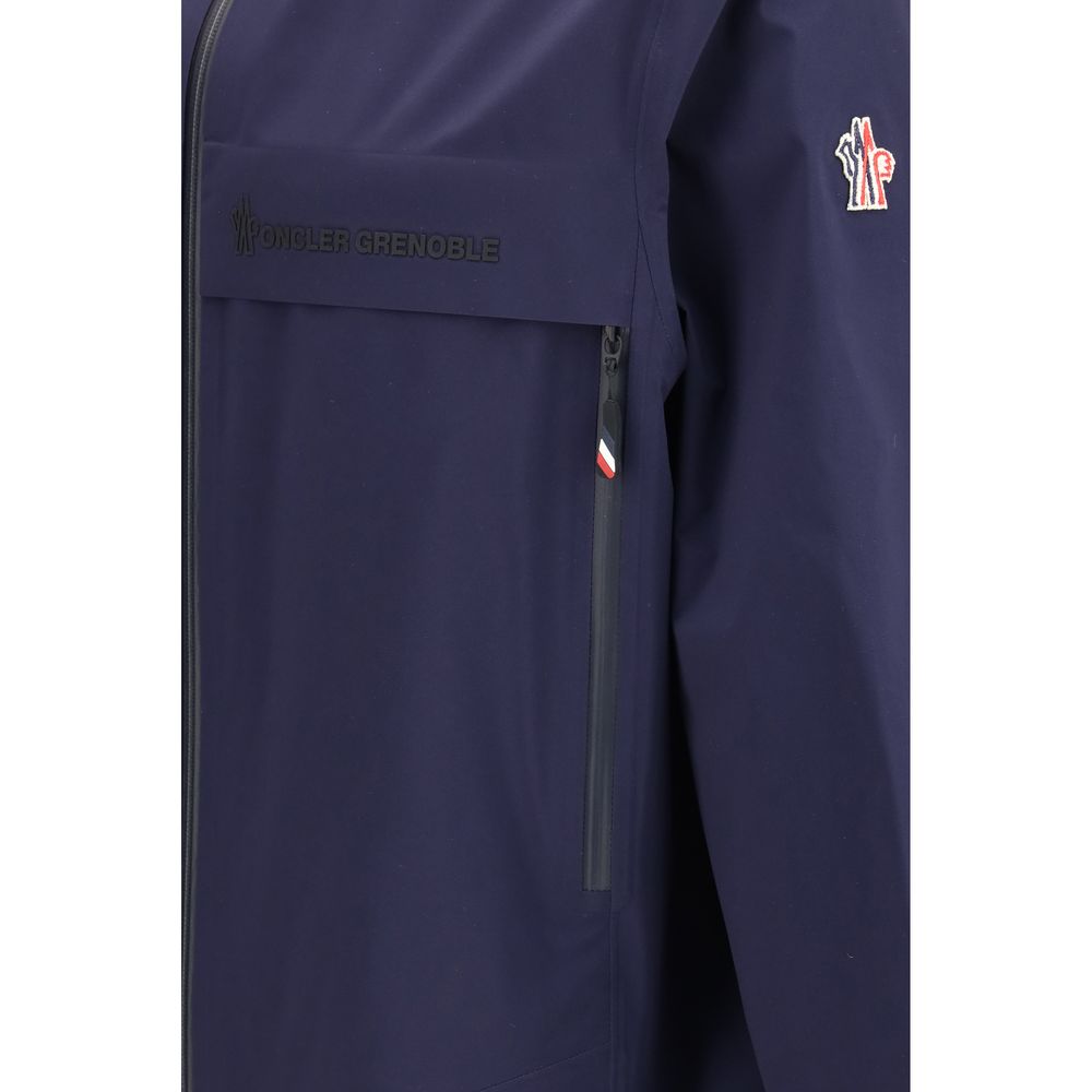 Moncler Grenoble Blaue Shell-Jacke aus Polyamid
