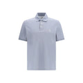 Brunello Cucinelli Blaues Baumwoll-Polohemd