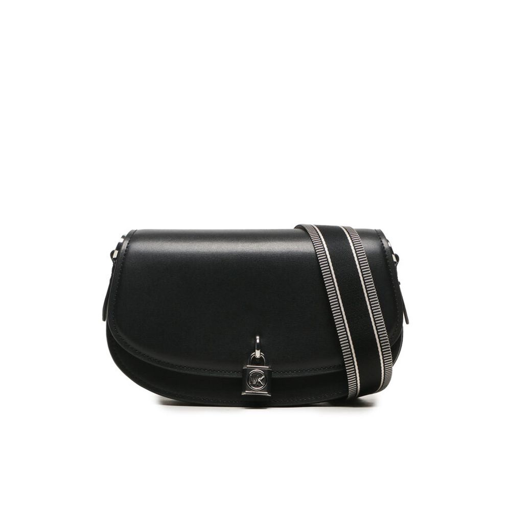 Michael Kors Schwarze Leder Schultertasche