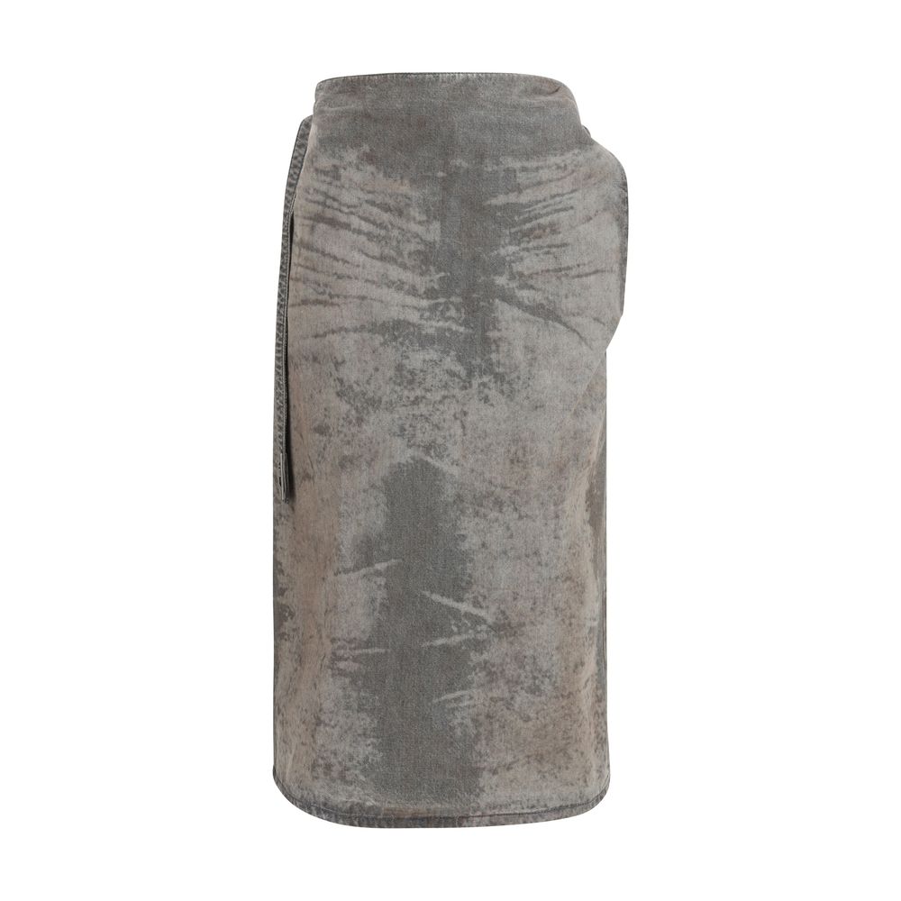 Diesel Grauer Lyocell-Midirock