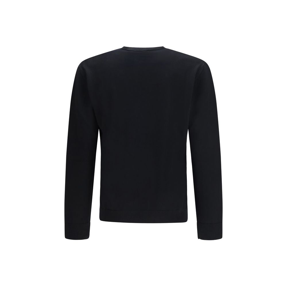 Valentino Schwarzer Sweatshirt aus Fleece-Wolle