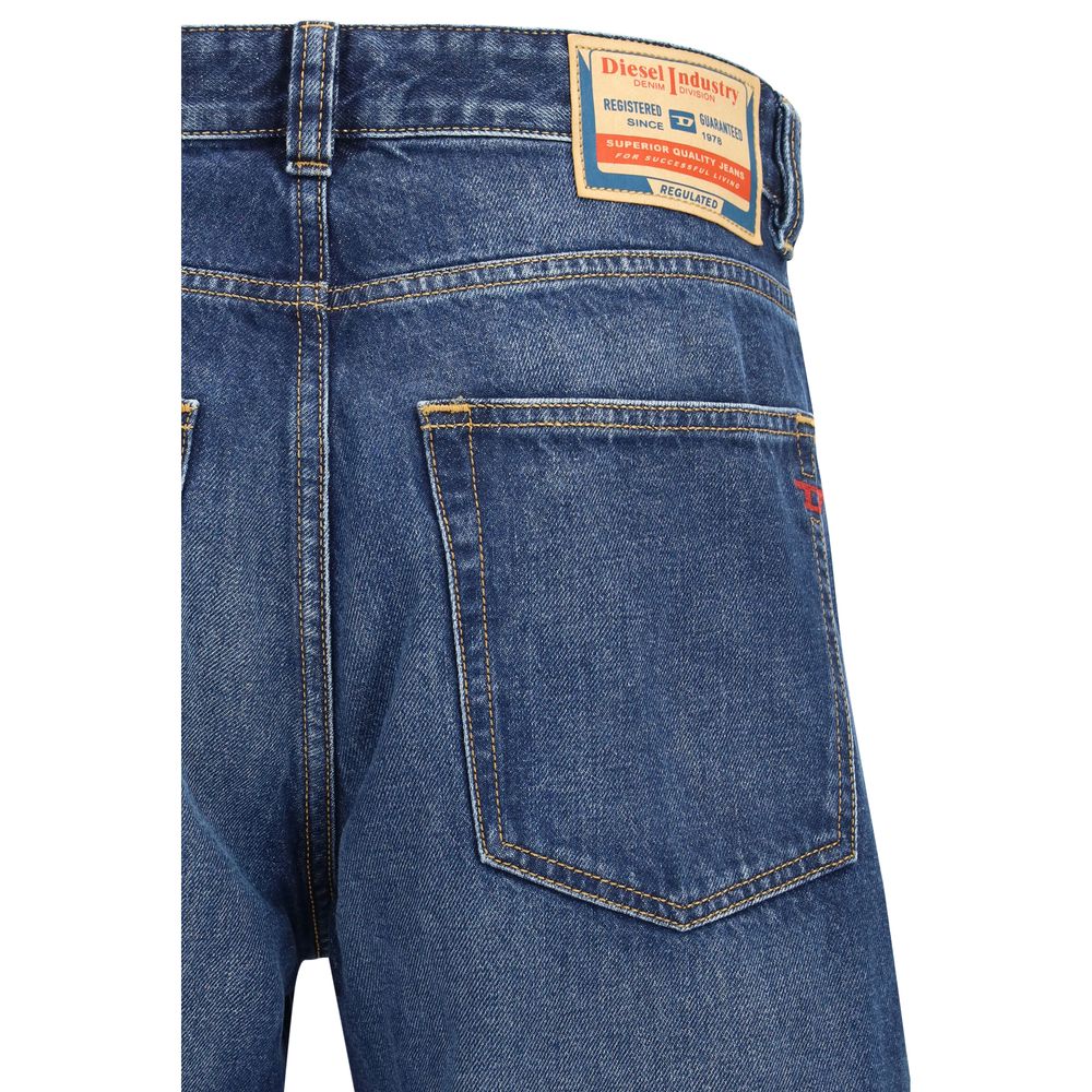 Diesel Blue Cotton Slim-Fit Jeans