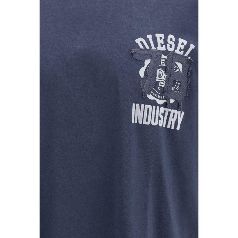 Diesel Blue Cotton Sportswear T-Shirt