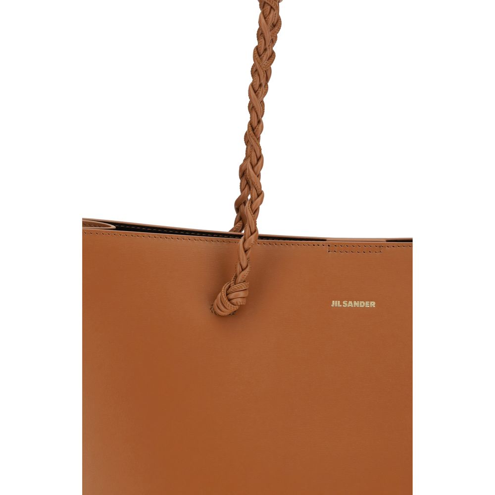 Jil Sander Braune Kalbsleder Bos Taurus Schultertasche