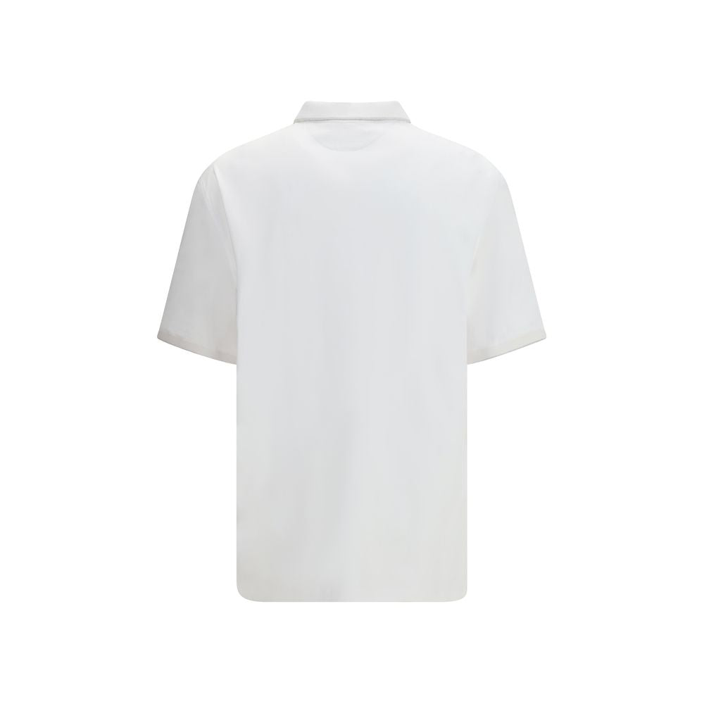 Brunello Cucinelli Weißes Polohemd aus Baumwolle