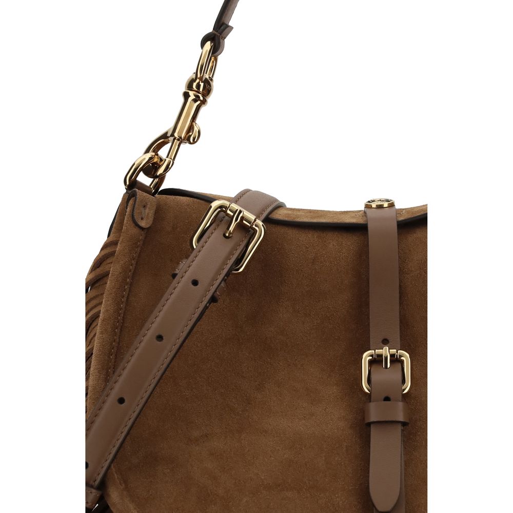Etro Brown Calfskin Bos Taurus Shoulder Bag