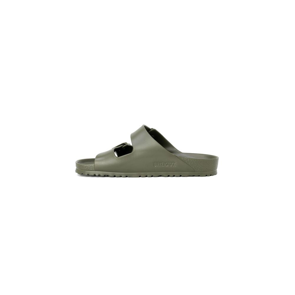 Birkenstock Grüne flache Sandalen aus Kunststoff