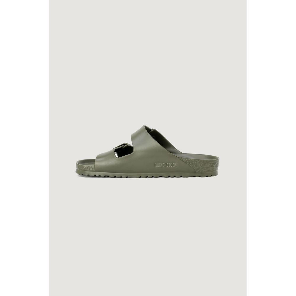 Birkenstock Grüne flache Sandalen aus Kunststoff