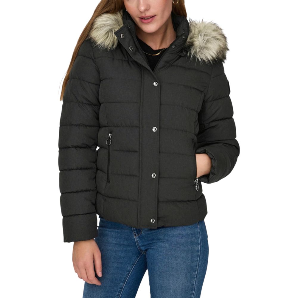 Only Grey Marabou Coat