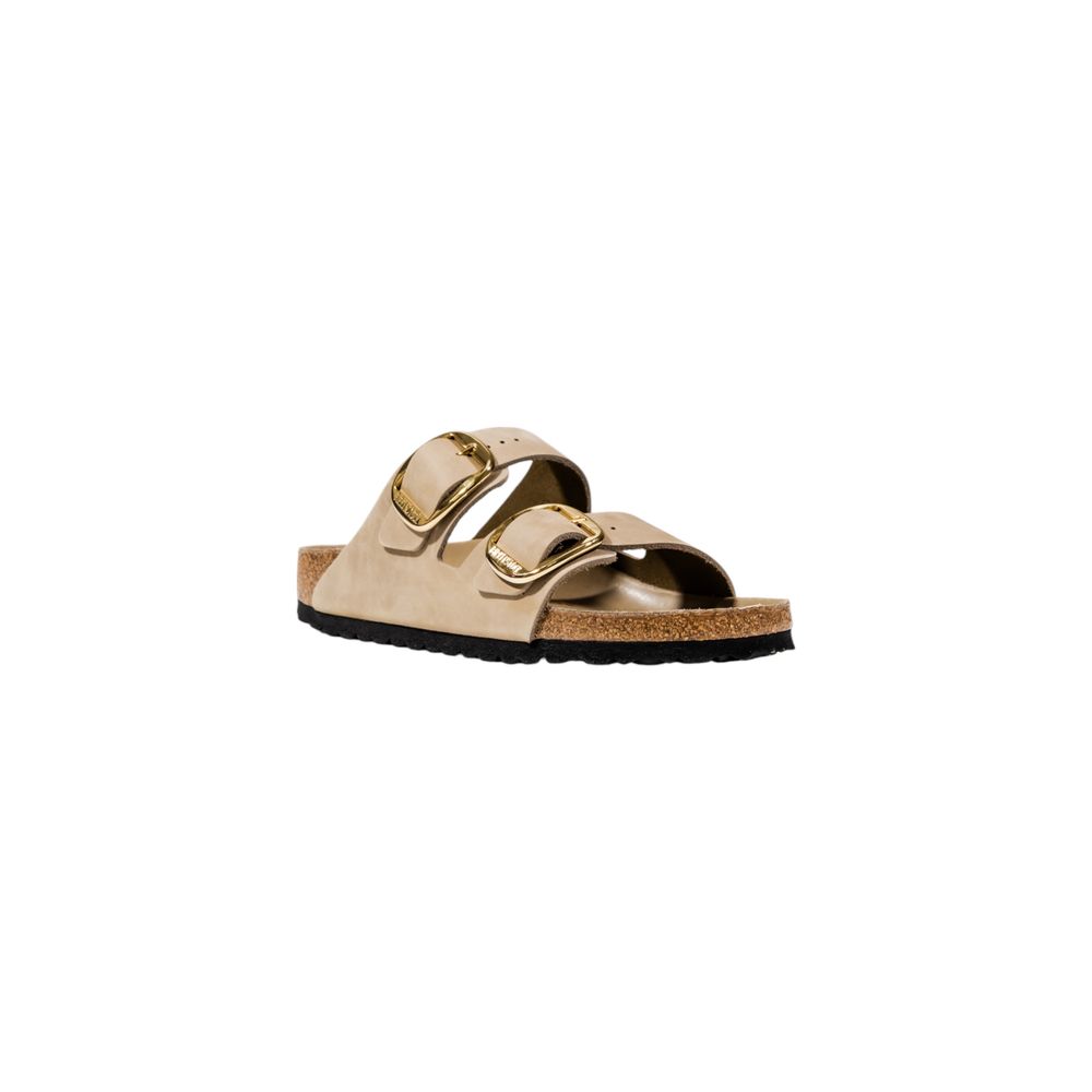 Birkenstock Beige Leder Pantoletten