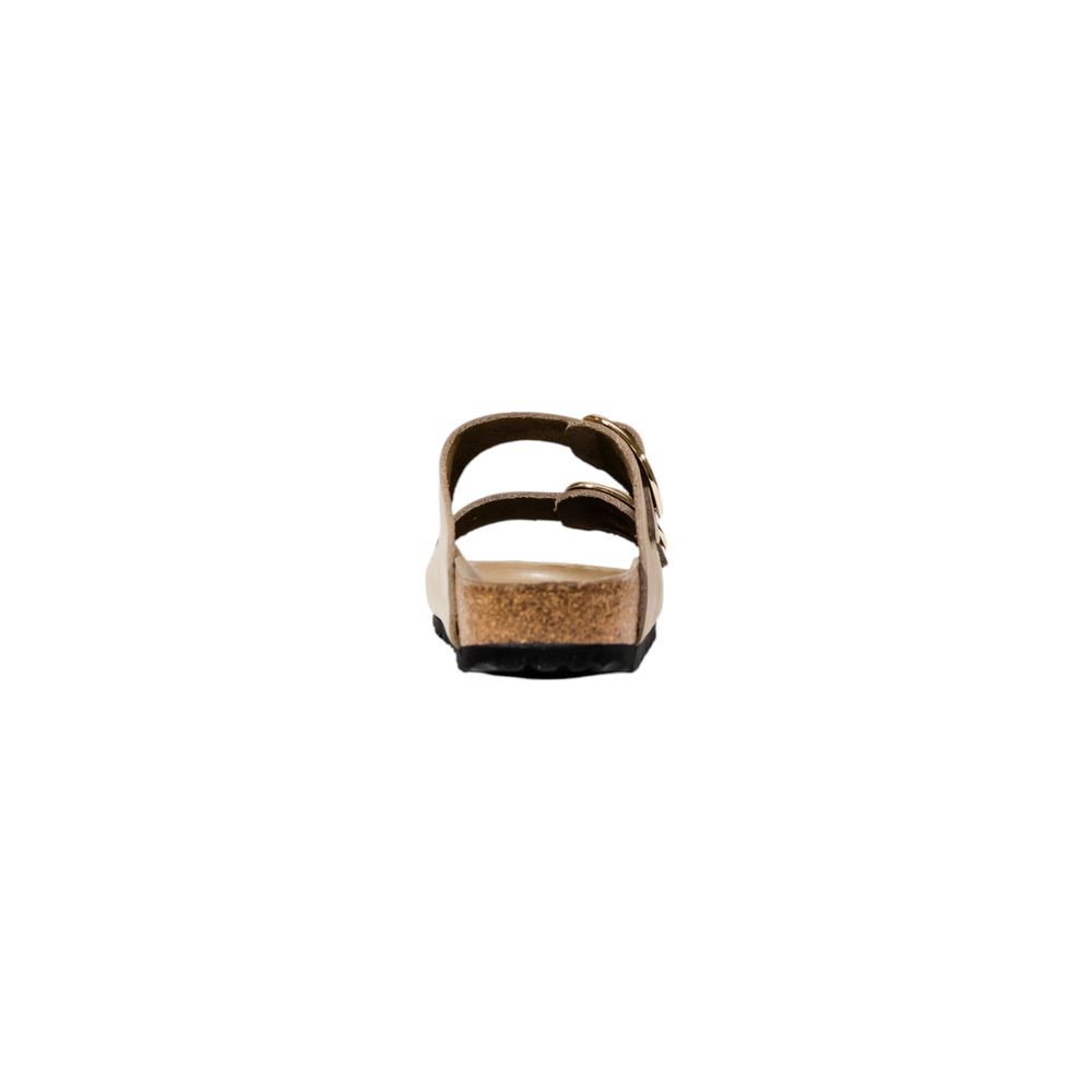 Birkenstock Beige Leder Pantoletten