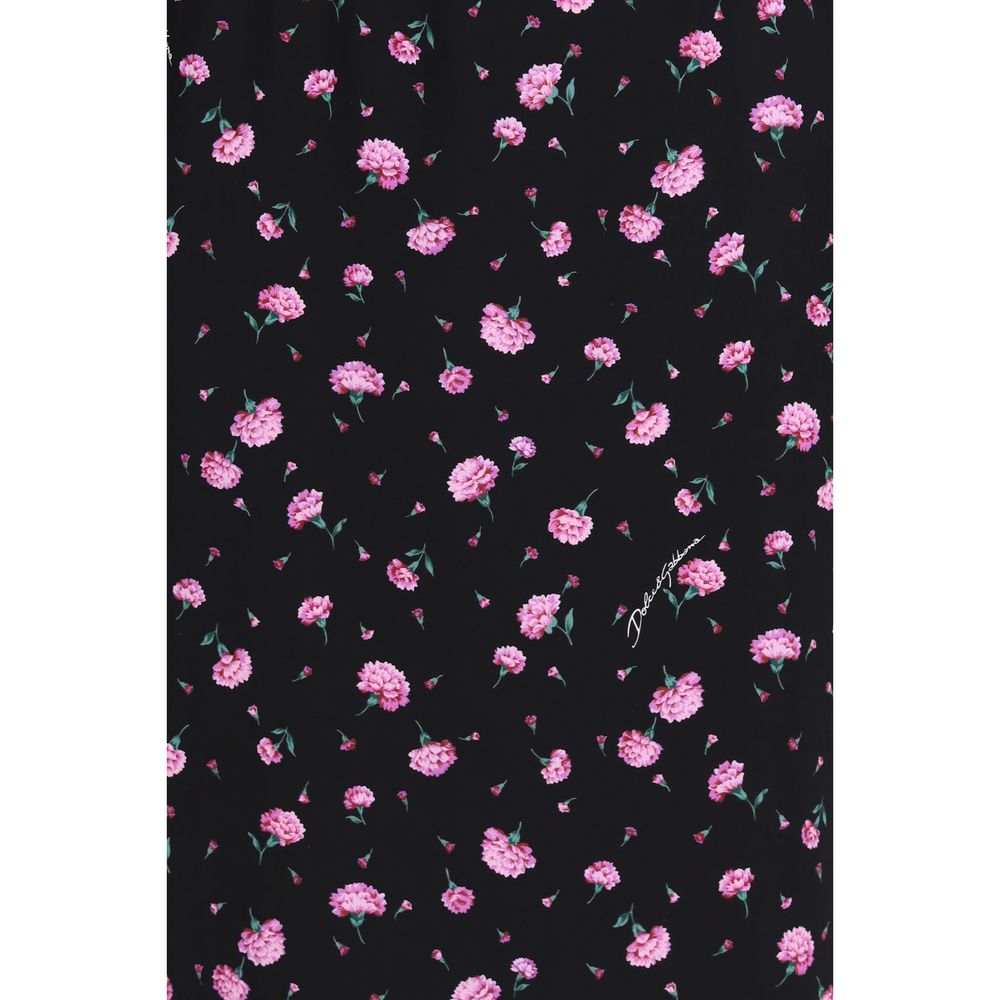 Dolce & Gabbana Mehrfarbiges Seiden-Freizeitkleid