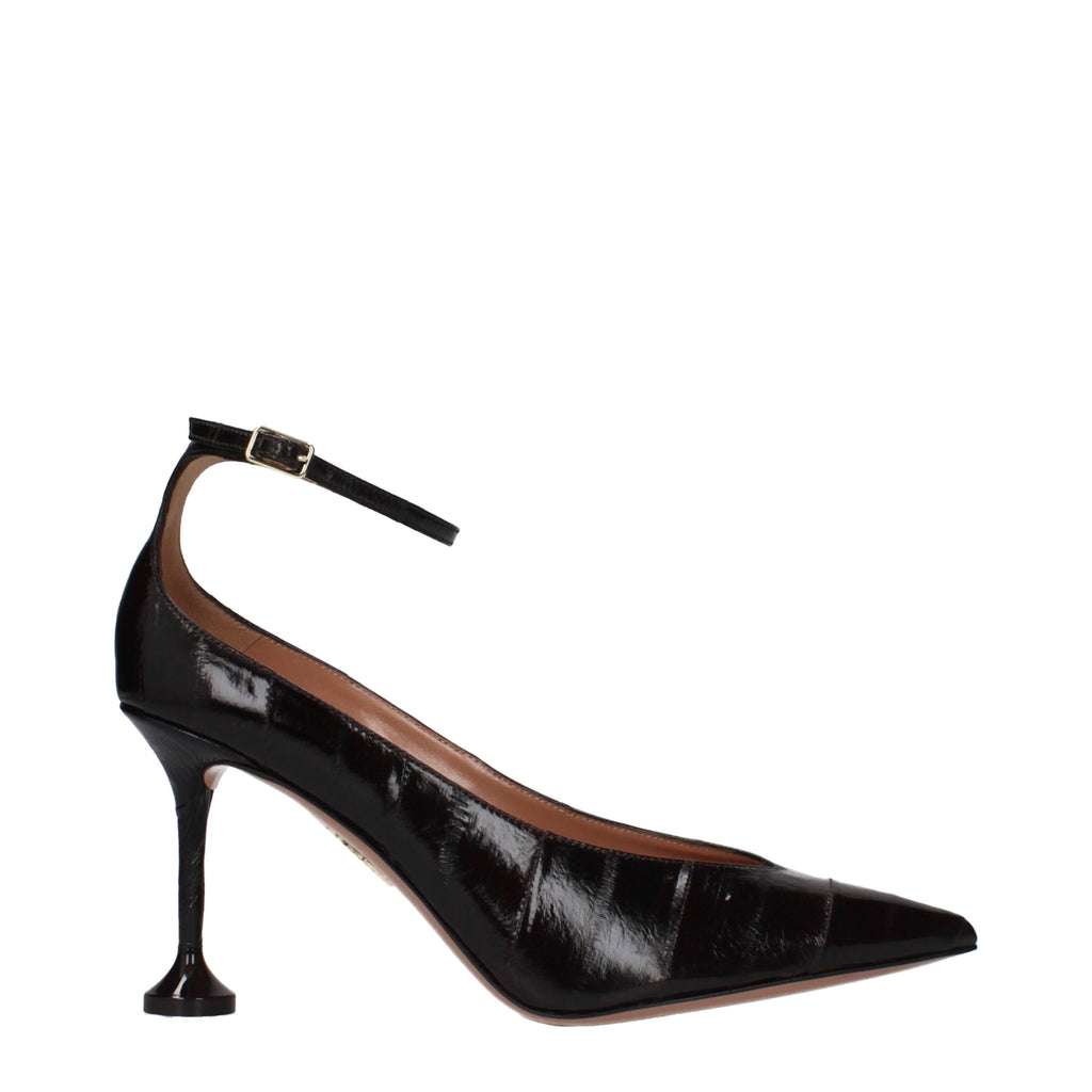 Aquazzura Braune Leder Pumps mit hohem Absatz