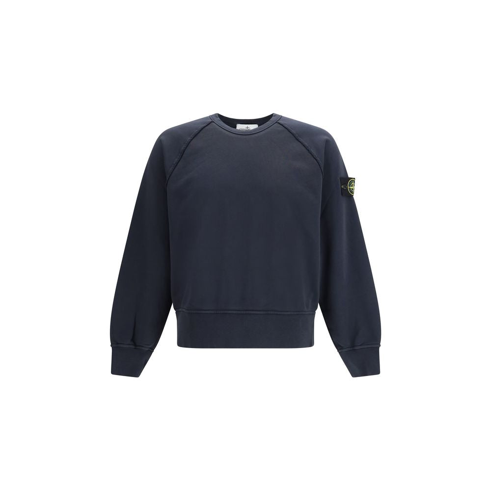 Stone Island Blauer Baumwoll-Sweatshirt