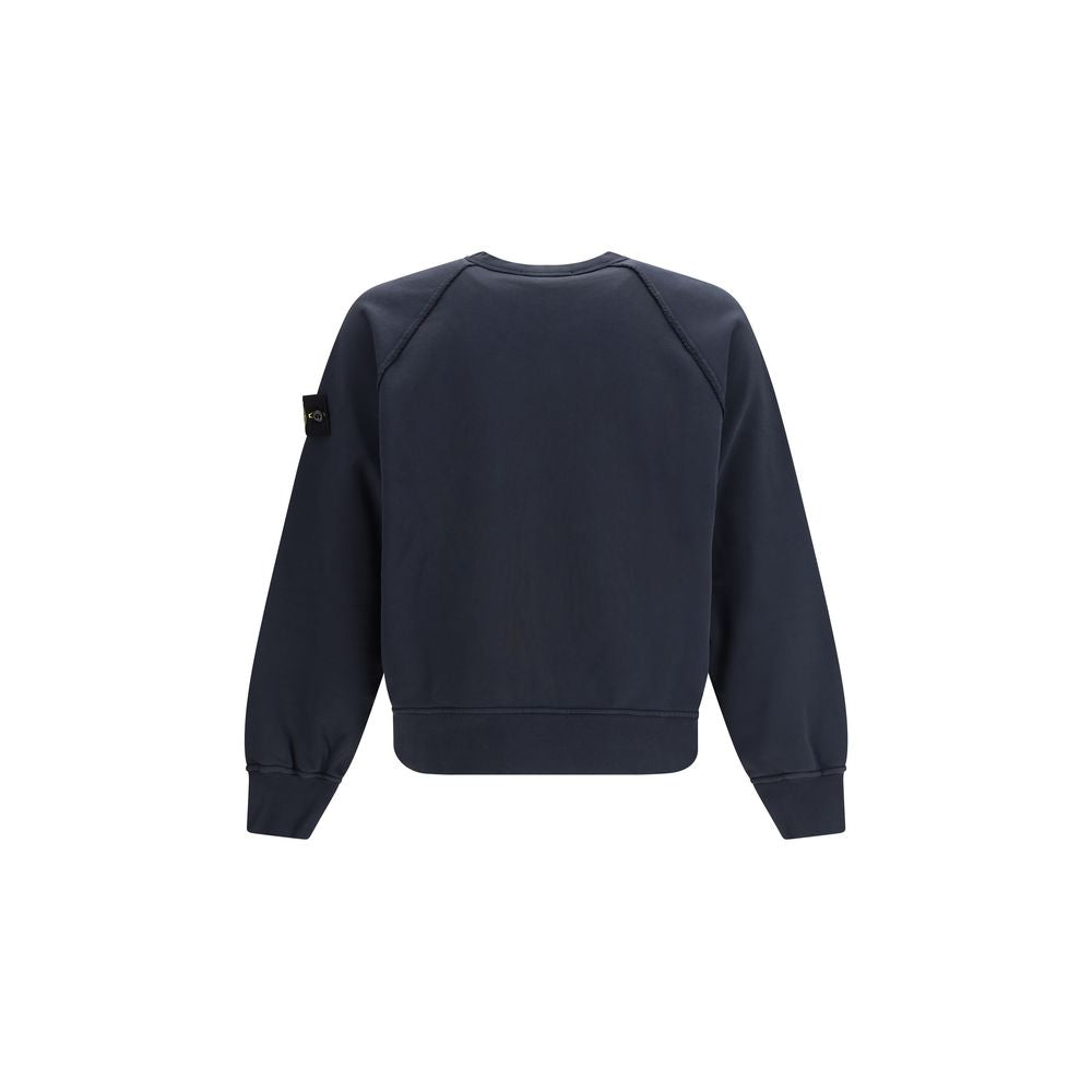 Stone Island Blauer Baumwoll-Sweatshirt
