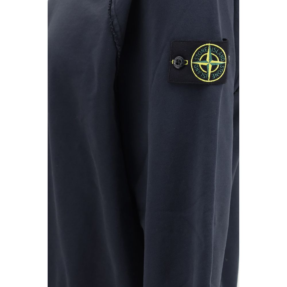 Stone Island Blauer Baumwoll-Sweatshirt