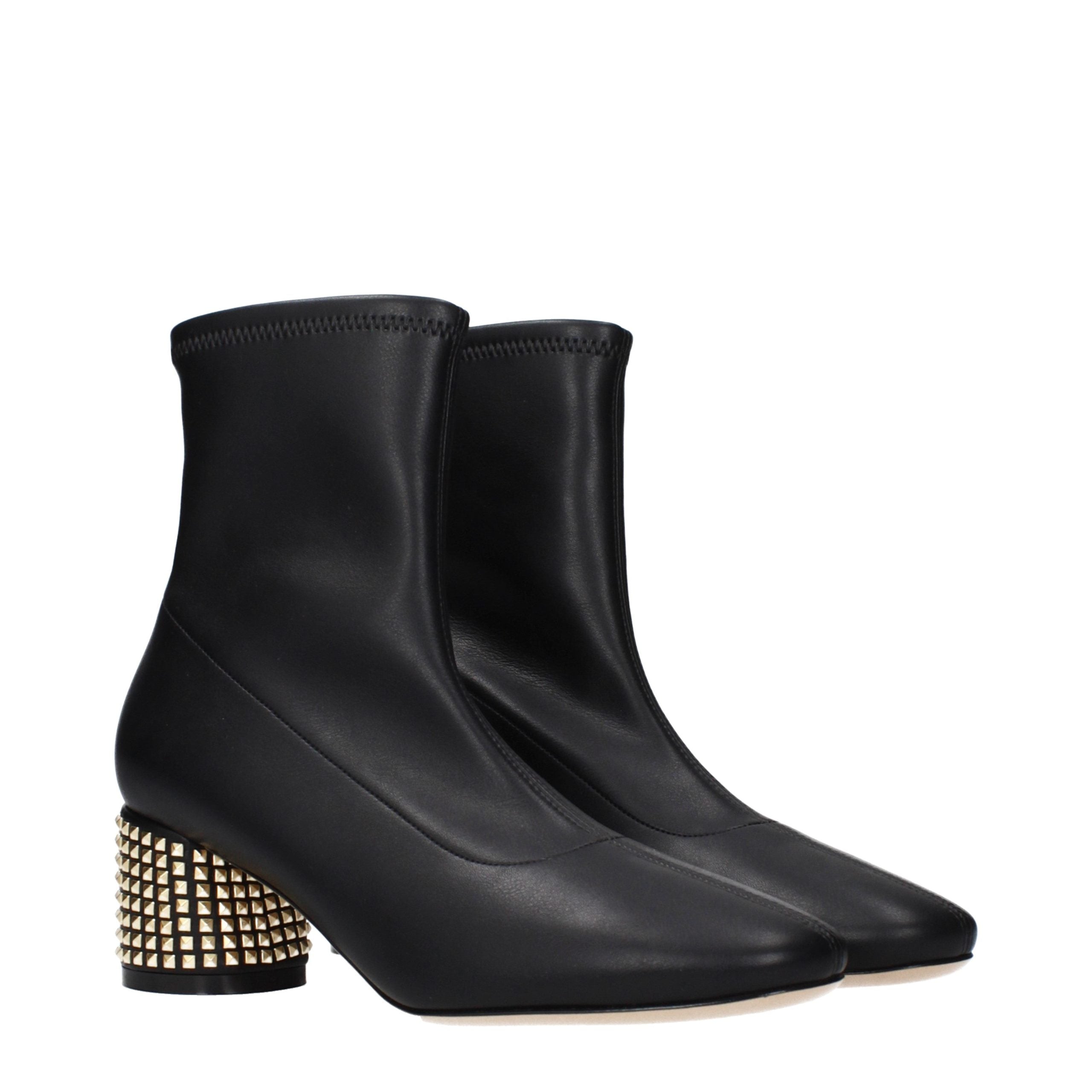 Casadei Schwarze Leder-Stiefeletten