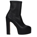Casadei Schwarze Leder-Stiefeletten