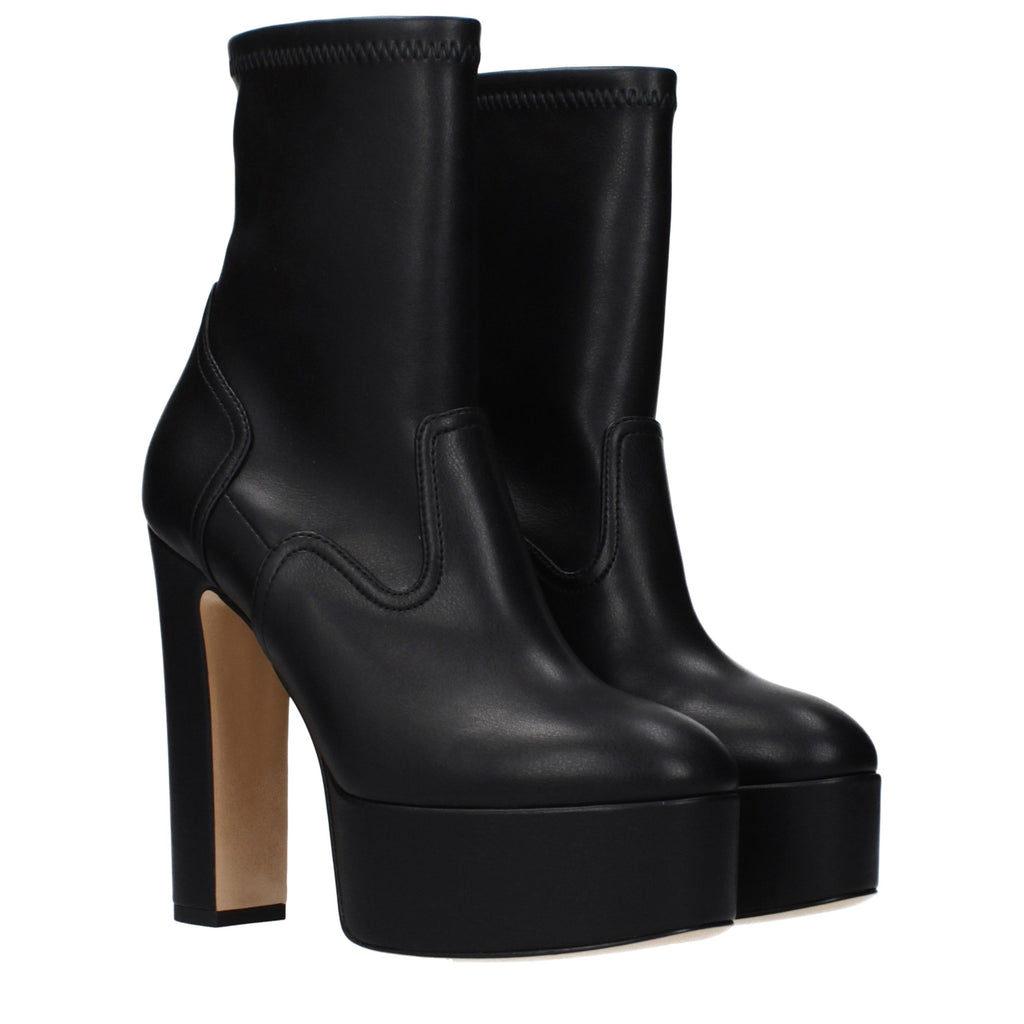 Casadei Schwarze Leder-Stiefeletten