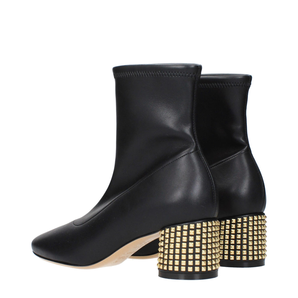 Casadei Schwarze Leder-Stiefeletten