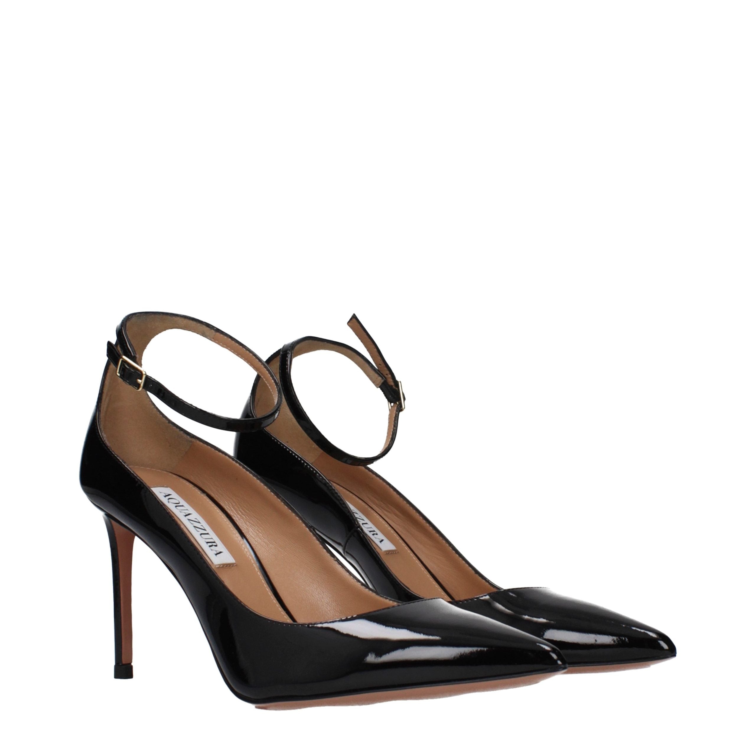 Aquazzura Schwarze Leder Pumps mit hohem Absatz
