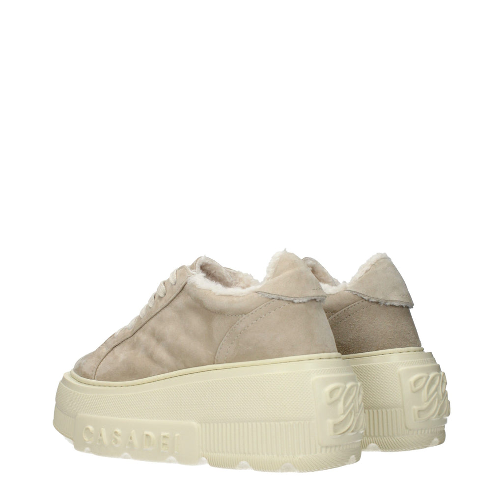 Casadei Beige Leder Chunky Sneaker