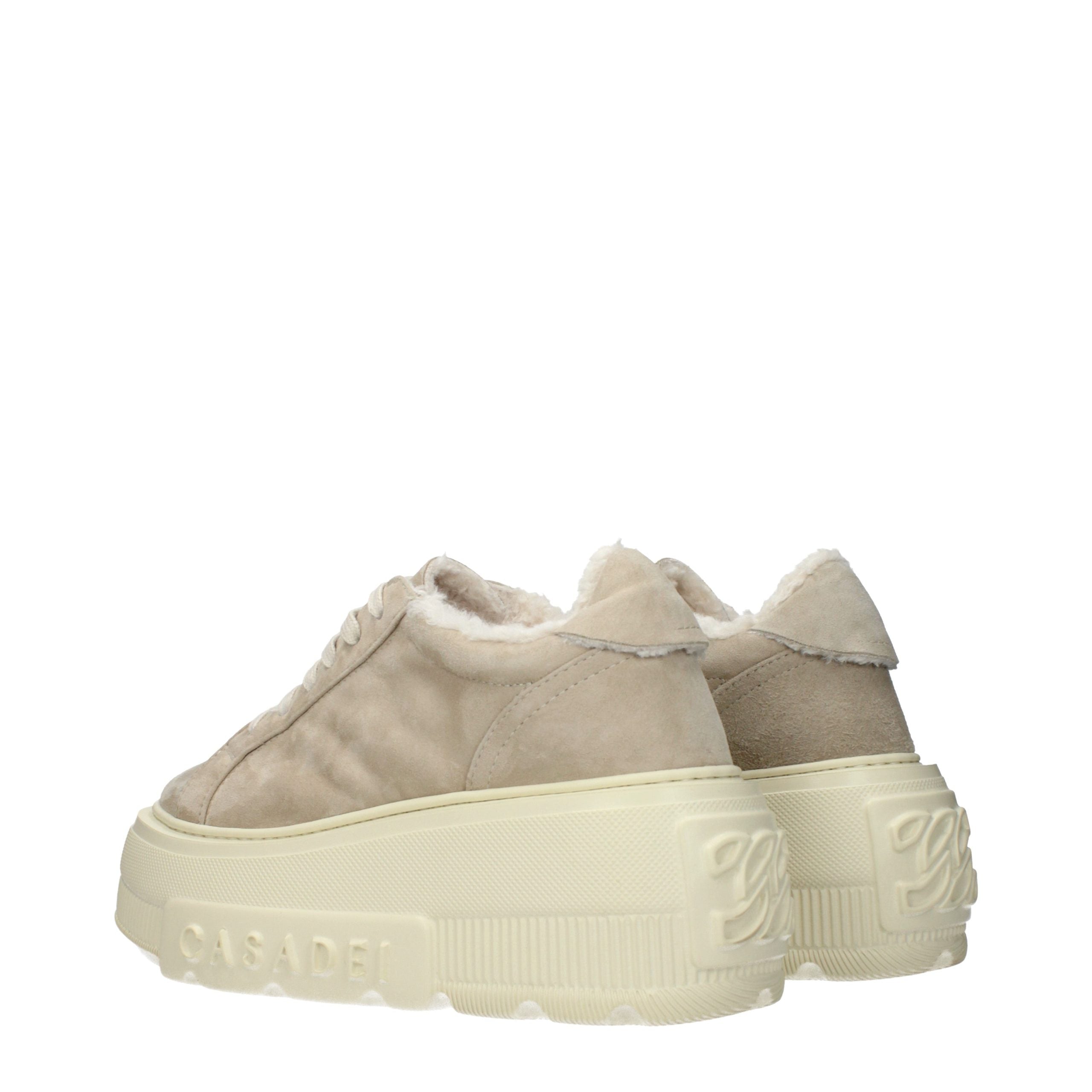 Casadei Beige Leder Chunky Sneaker