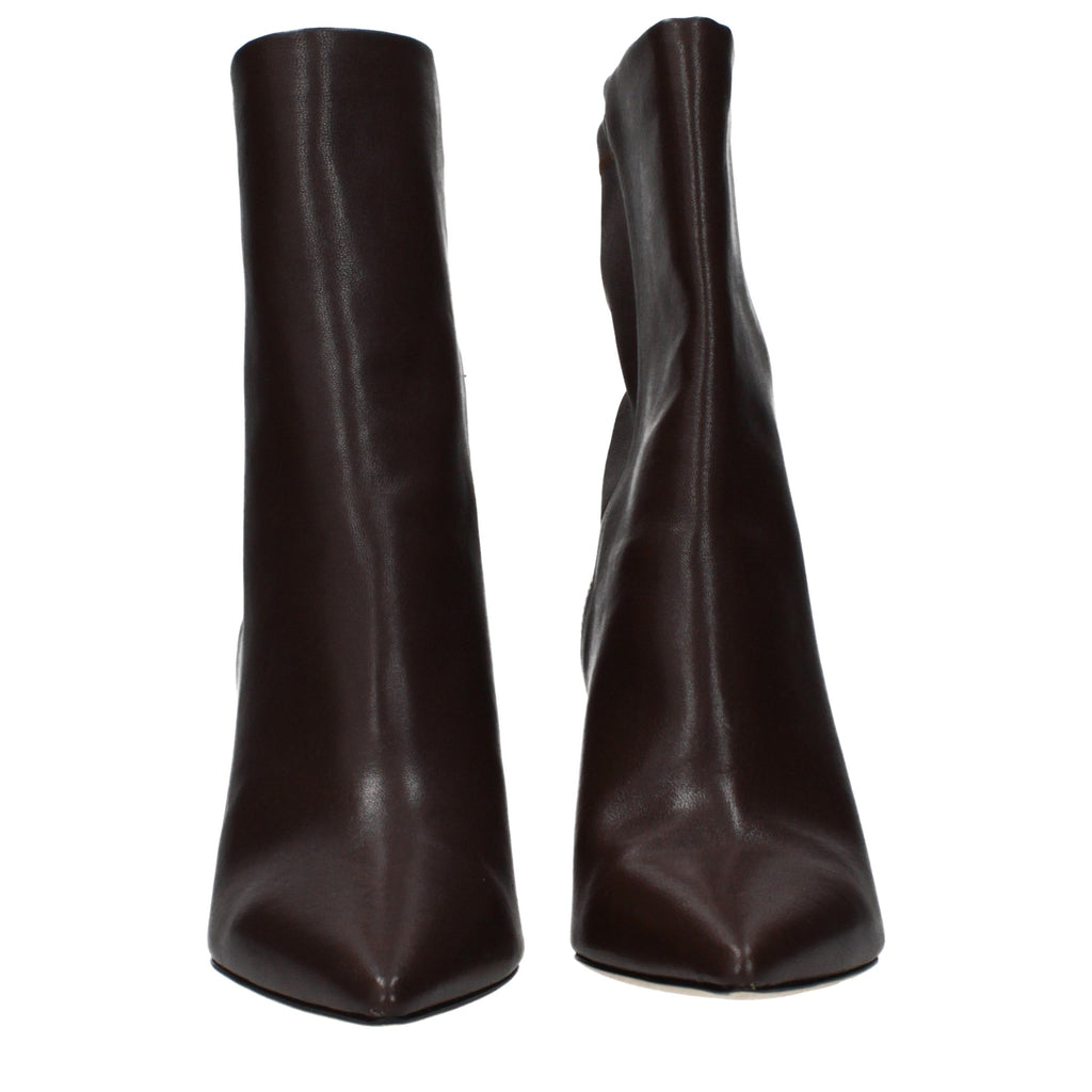Stuart Weitzman Braune Lederstiefeletten