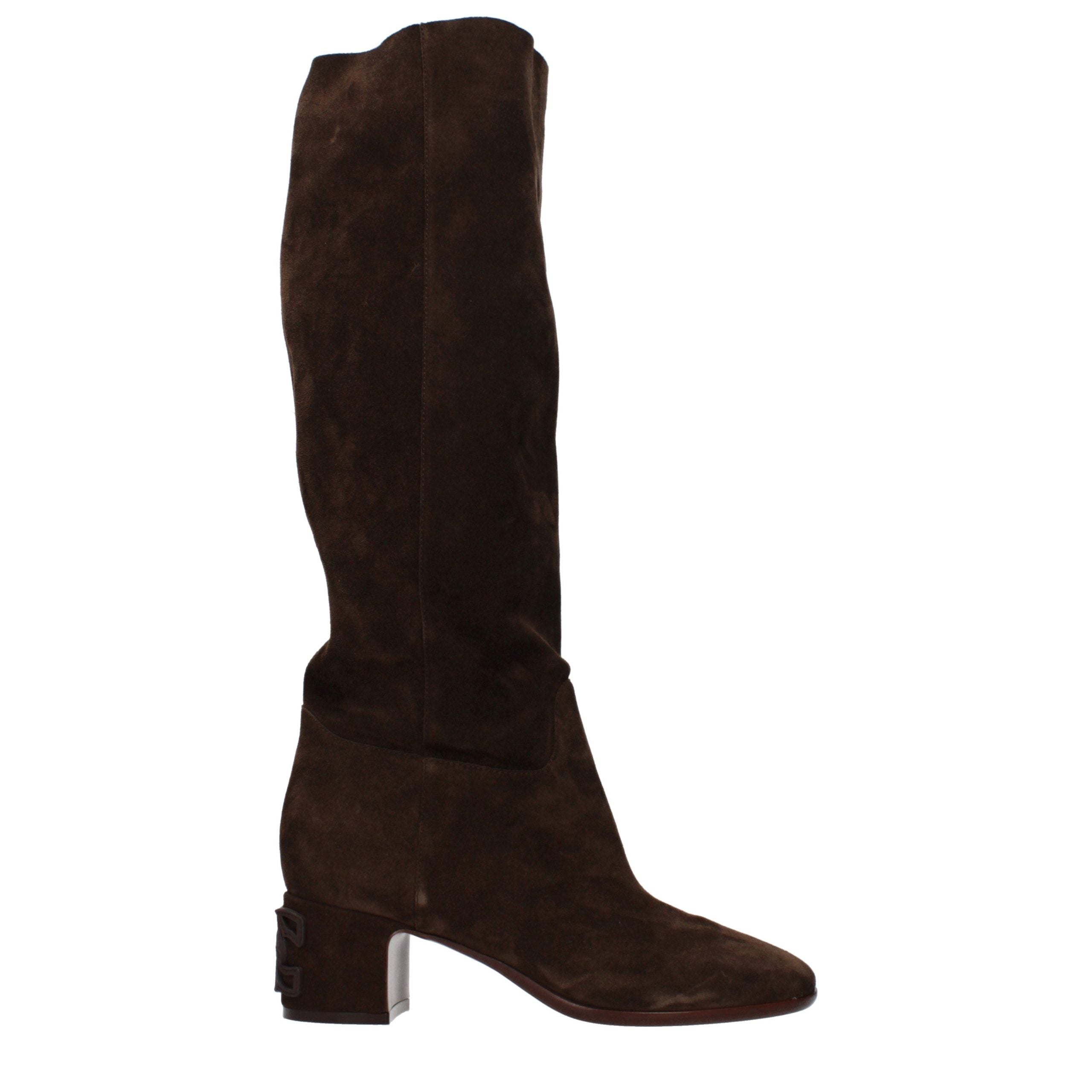 Casadei Braune Lederstiefel