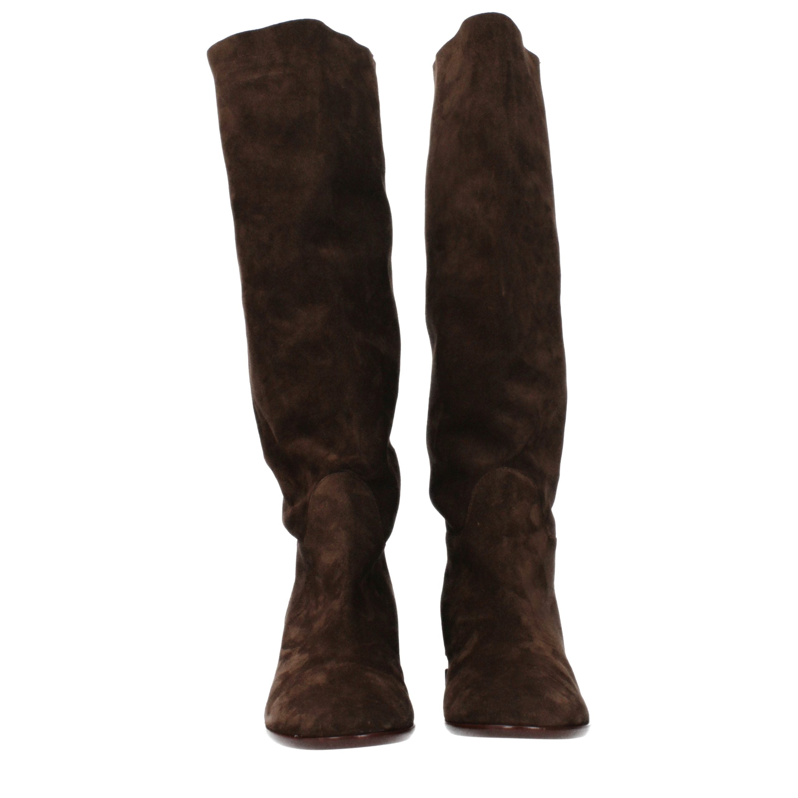 Casadei Braune Lederstiefel