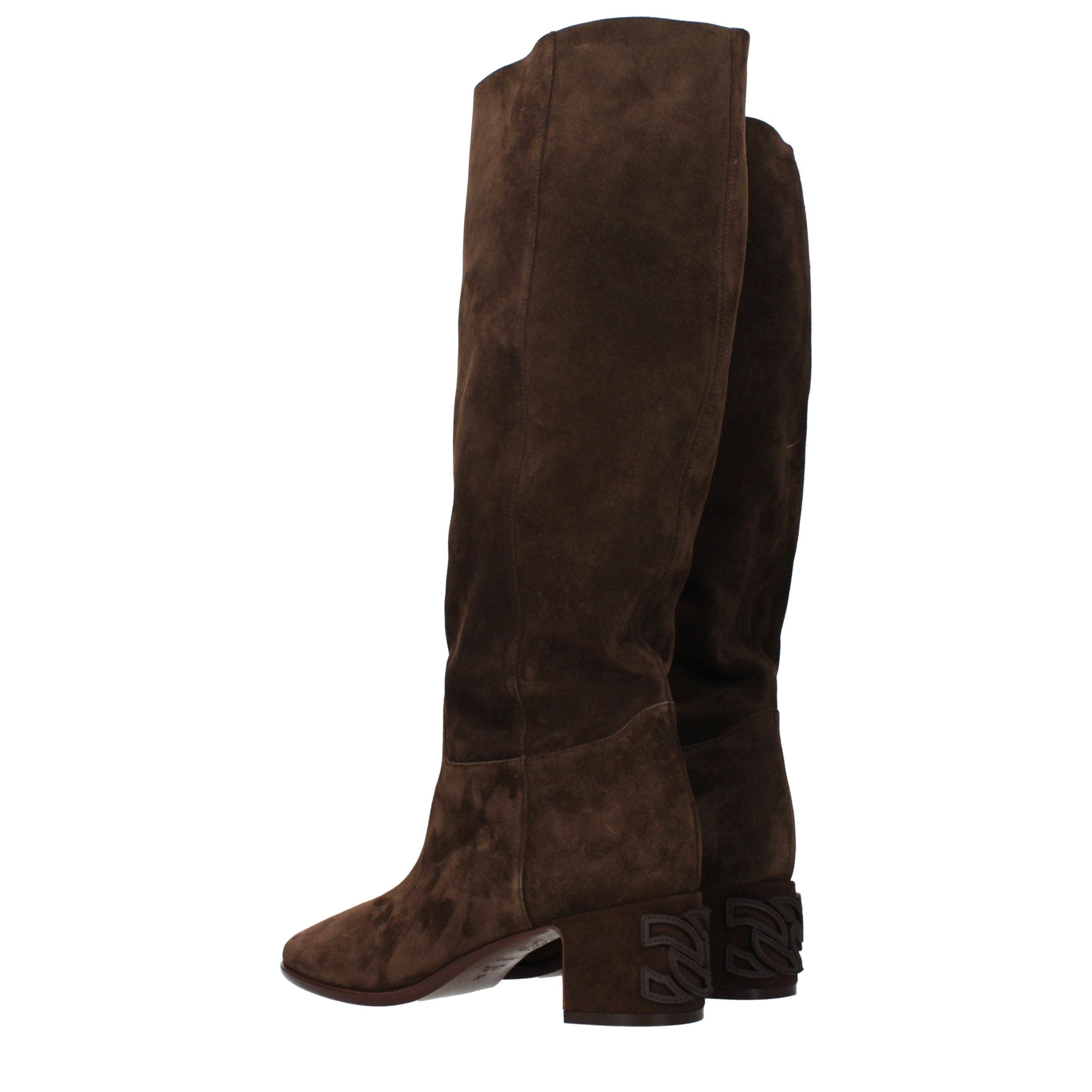 Casadei Braune Lederstiefel