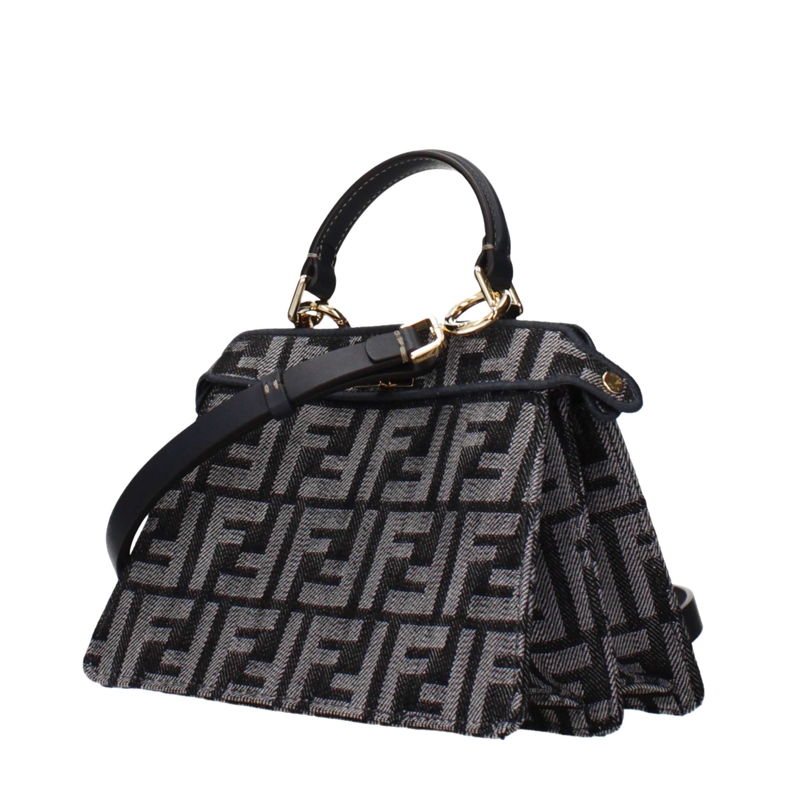 Fendi Schwarze Stoffhandtasche