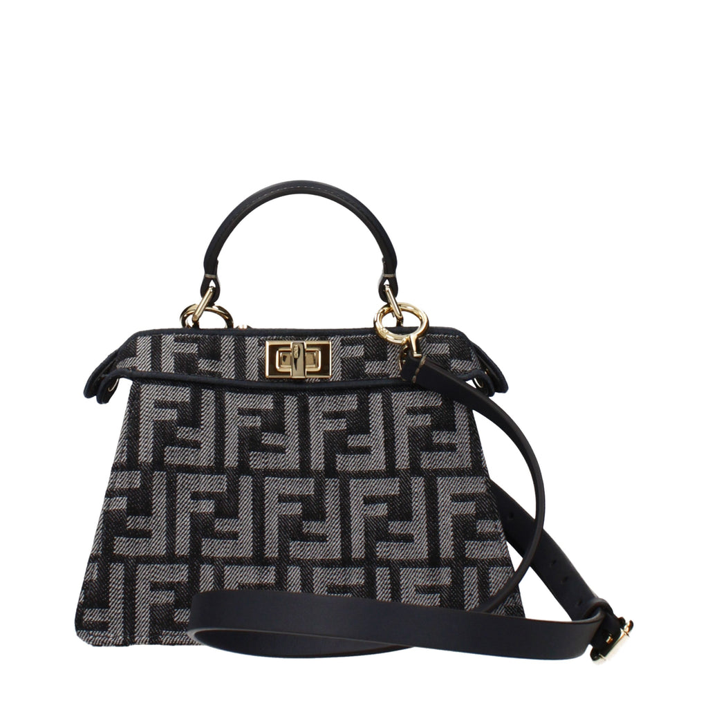 Fendi Schwarze Stoffhandtasche