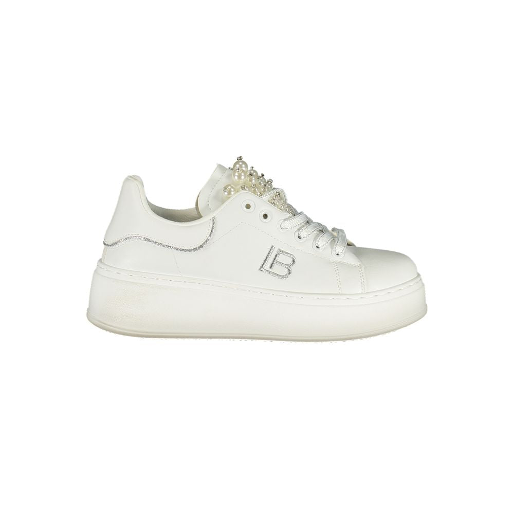 Laura Biagiotti Women's White Polyurethane Sneakers