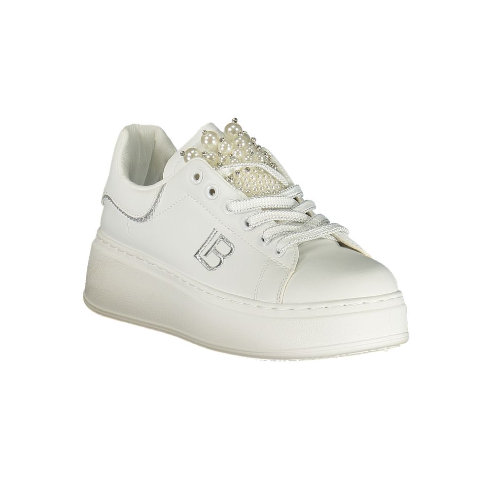 Laura Biagiotti Women's White Polyurethane Sneakers