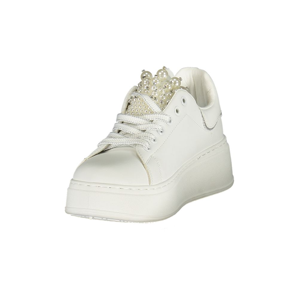 Laura Biagiotti Women's White Polyurethane Sneakers