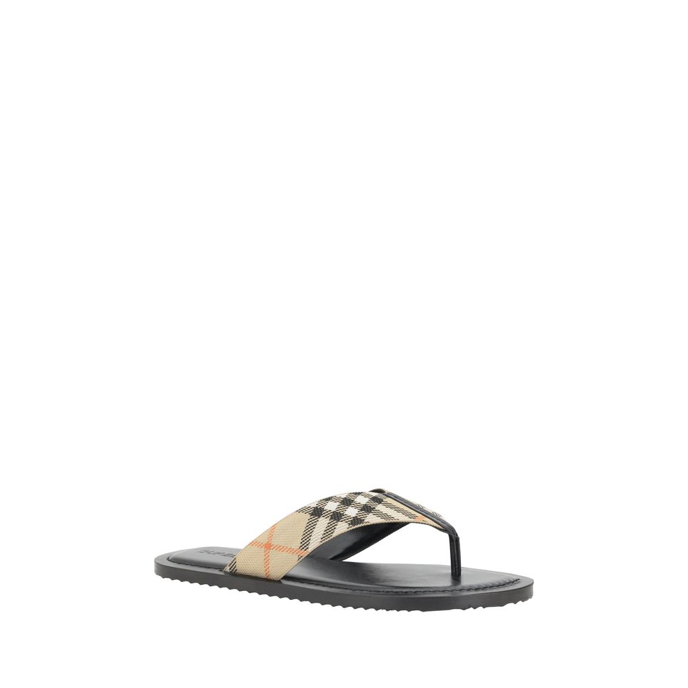 Burberry Mehrfarbige Flip-Flop-Sandalen aus Polyamid