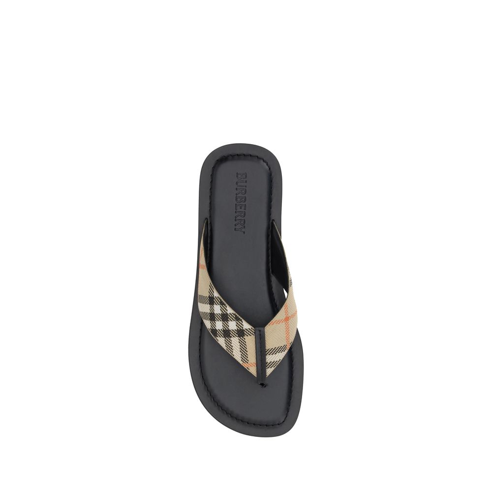 Burberry Mehrfarbige Flip-Flop-Sandalen aus Polyamid