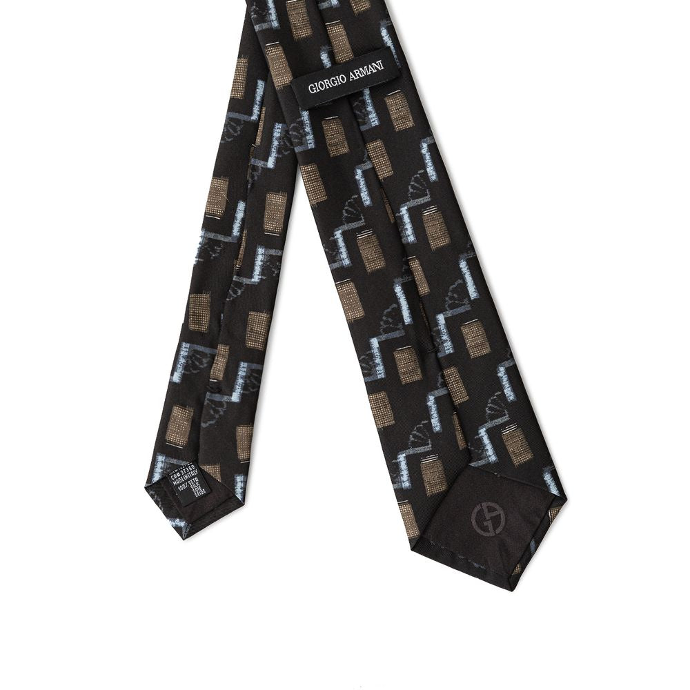 Giorgio Armani Schwarze Seidenkrawatte