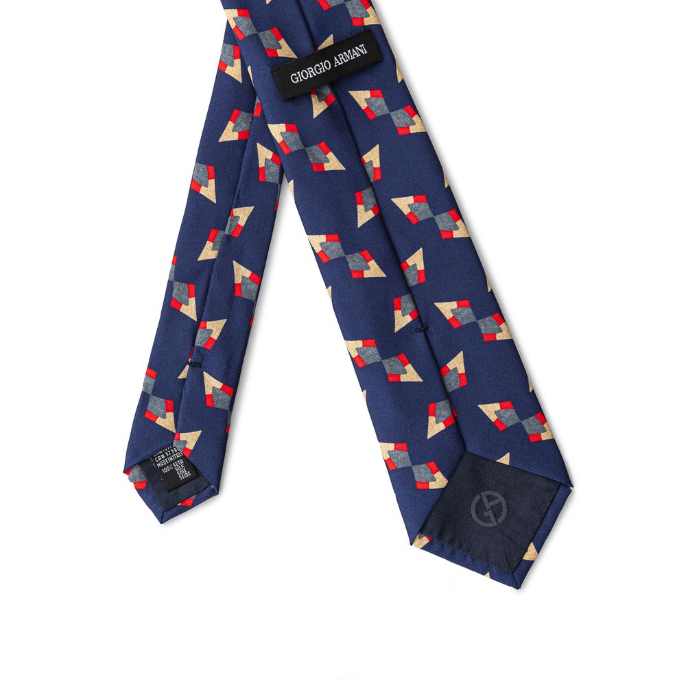 Giorgio Armani Blaue Seidenkrawatte