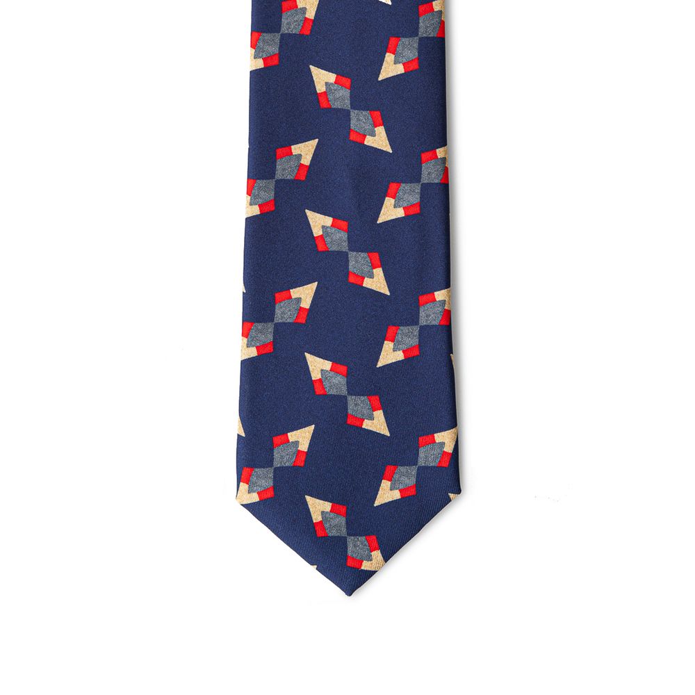 Giorgio Armani Blaue Seidenkrawatte