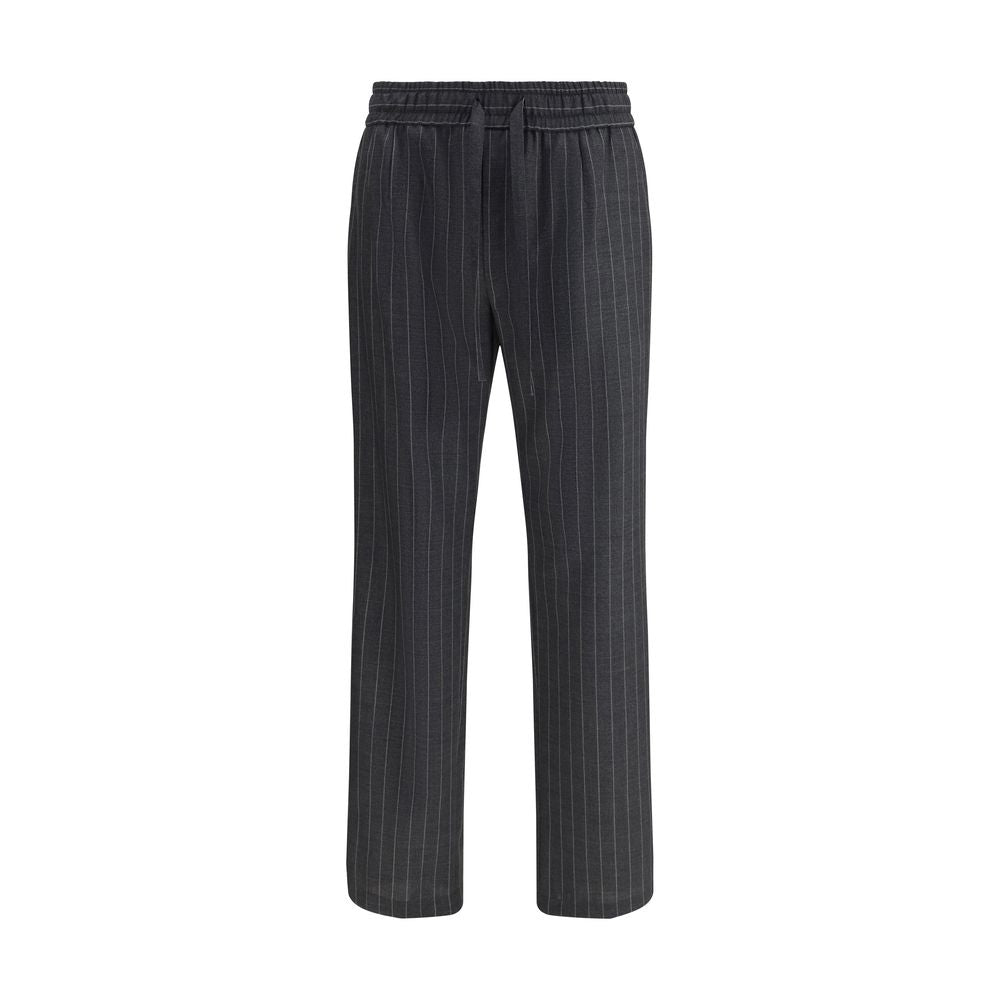 Dolce & Gabbana Grey Fleece Wool Trousers