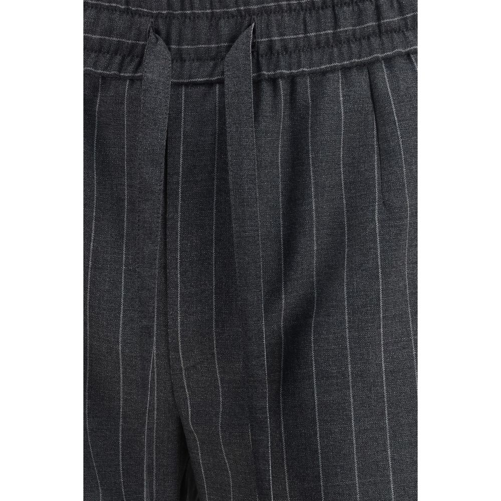 Dolce & Gabbana Grey Fleece Wool Trousers