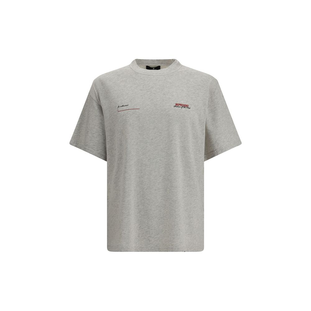 Represent Graues Baumwoll-T-Shirt
