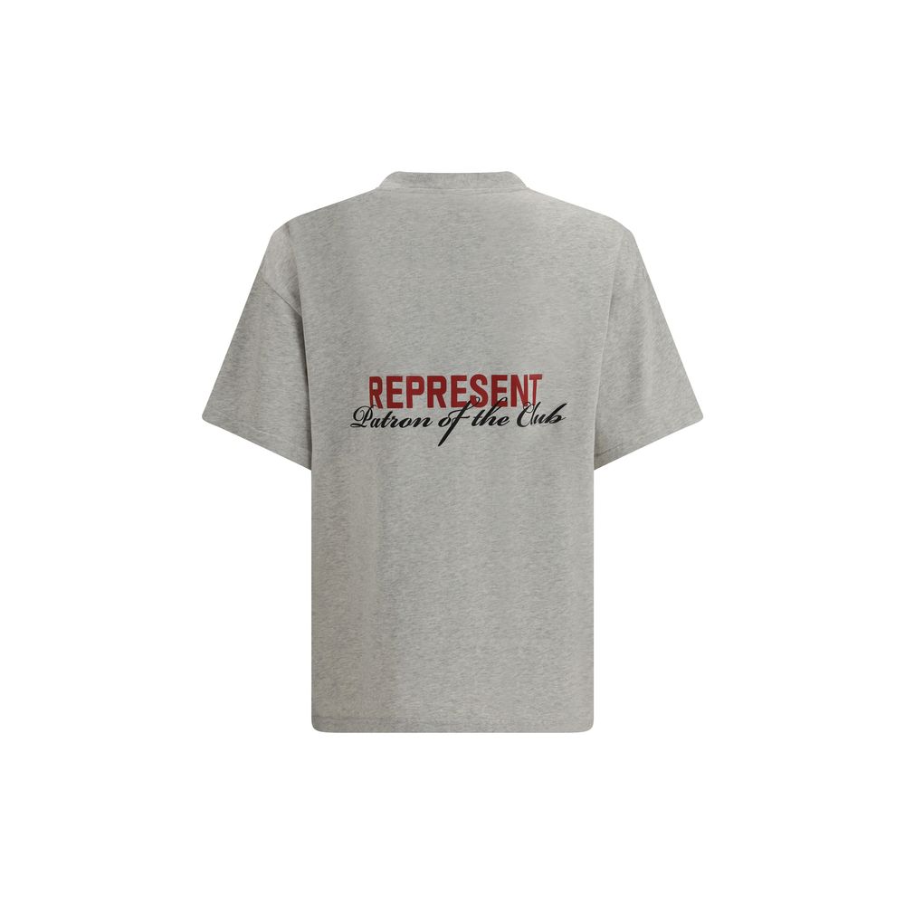 Represent Graues Baumwoll-T-Shirt