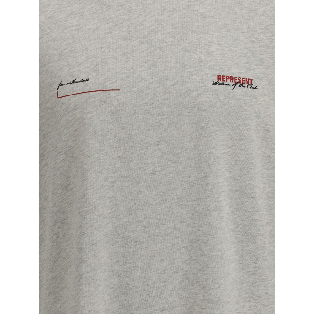 Represent Graues Baumwoll-T-Shirt